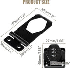 Password Rotary Hasp Locks, Digit Combination Lock Door Security Slide Latch - Image 2