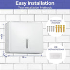 Multifold Paper Towel Dispenser Wall Mount – Large Capacity C-Fold, and Folded - Image 3