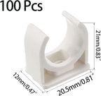 100 Pcs U-Shaped PVC Water 16mm Pipe Clamps Clips, U-Shaped Buckles Fit - Image 2