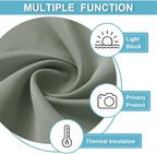 RYB HOME Sage Green Curtains for Bedroom, Vertical Privacy UV Protection Shades - Image 7