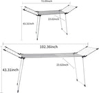 Clothes Drying Rack, Gullwing Laundry Rack Adjustable and Foldable - Image 6