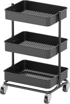 3 Tier Modern Metal Rolling Tool Cart by Unknown