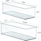 Hudgan 8 Pack Clear Plastic Drawer Organizers Set, Stackable Deep Drawer - Image 5