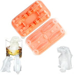 7.48inch Newly Upgraded 4-grid 3D Dinosaur Ice Tray and Covered Silicone Ice by Unknown