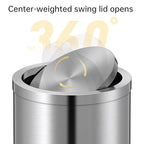 Mbillion Small Trash Can with Swing Lid 4 Gallons/15 Liter, Mini Trash Can with - Image 3