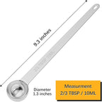 2PCS 2/3Tbsp Extra Long Handle Measuring Spoon, Single Stainless Steel - Image 2