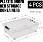 25 Quart Under Bed Clear Latch Bin - Image 2