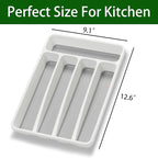 Silverware Organizer 2 Pieces Utenisl Organizer Holder Kitchen Drawer Organizer - Image 3