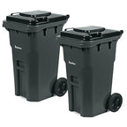 27 Gallon Trash Can with Wheels Plastic Rollout Outdoor Trash Can with Lid by PlasticPrince