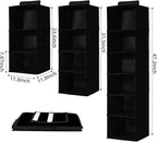 2 Packs Hanging Closet Organizer Storage, 6-Shelf Hanging Shelves - Image 2