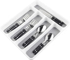 LeMuna Silverware Tray for Drawer, Plastic Cutlery Tray Kitchen Drawer Organizer by LeMuna