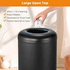 BEAMNOVA Commercial Trash Can 16.5 Gal Open Top Black Outdoor Indoor Garbage - Image 5