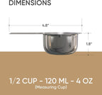 Color Up ½ Cup Measuring Cup – Premium Chrome Stainless Steel, Accurate - Image 2