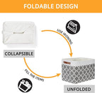 DULLEMELO Foldable Nursery Storage Baskets Canvas Storage Bins - Image 5
