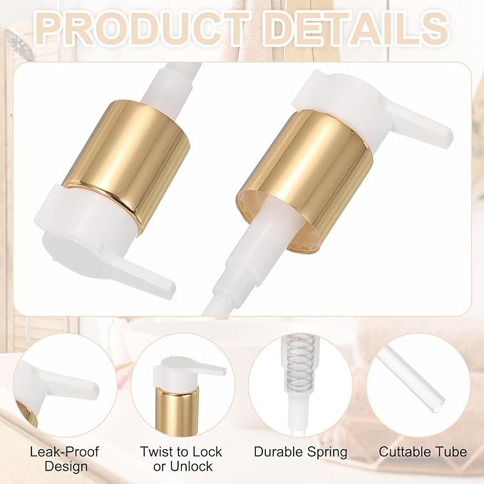 uxcell 2 Pcs Soap Dispenser Pump Heads, Hand Soap Dispensers Top Pumps - Image 3