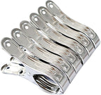 Large Heavy Duty Metal Clothespins 6 Packs Stainless Steel Clothespin, Big by Commoditydisplay