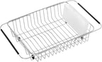SANNO Dish Drying Rack, Expandable Dish Drainer Over Sink in Sink On Counter - Image 6