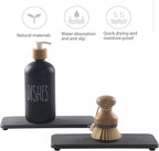 2 Pcs Water Absorbing Stone Trays, Kitchen/Bathroom Sink Soap Dish, Diatomite - Image 4