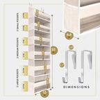 HOMELUX THEORY 1 PC Heavy Duty Over the Door Organizer 55x14x6.7, 6 Large Front - Image 2