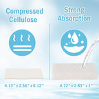 YoleShy 48 Pack White Sponges Kitchen Natural Compressed Cellulose Sponges - Image 2