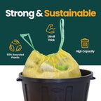 13 Gallon Trash Bags with Drawstrings, 80 Bags Made from 50% Recycled Plastic - Image 2