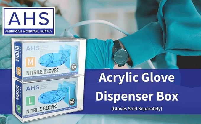 AMERICAN HOSPITAL SUPPLY Wall-Mount Triple Glove Dispenser | Clear Acrylic - Image 7