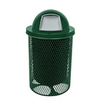 COATEDOUTDOORFURNITURE RDT-GRN Heavy Duty 32 Gallon Round Trash Receptacle by CoatedOutdoorFurniture