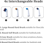 Electric Cleaning Brush with 4 in 1 Multiple Brush Heads, Indoor Household - Image 4