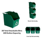 6 Gallon Stackable Recycling Bins - Image 2