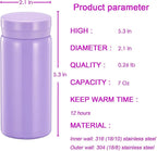 Mini Thermos Cute Water Bottle - 7 oz Tiny Insulated Vacuum 18/10 Stainless - Image 2