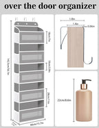 Over The Door Organizer, 5 Shelves Closet Door Hanging Organizer - Image 2