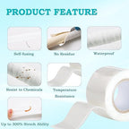 Self Fusing Silicone Tape 2 Rolls 1 in x 5' White Waterproof Rubber Leak Proof - Image 3