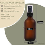 Amber Glass Small Spray Bottles 2 oz 24 Packs, Fine Mist Sprayer Pretty Finish - Image 2