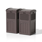 Patiowell 36 Gallon Outdoor Trash Can, Resin Outdoor Garbage Can by Patiowell