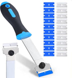 Razor Blade Scraper Tool with 10 Pcs Extra Replacement Metal and 10 Pcs Plastic by Unknown