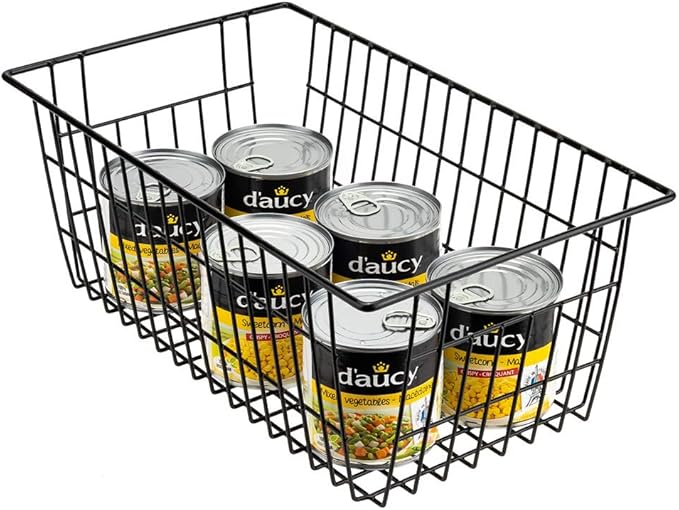 SANNO Freezer Baskets Wire Storage Baskets Closet Baskets Bin Farmhouse - Image 7