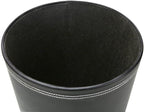 KINGFOM Classic Pu Leather Trash Can Wastebasket, Small Garbage Container Can - Image 7