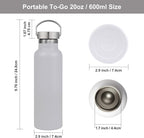 Neihepal 20 oz Insulated Water Bottles Bulk 4 Pack, Stainless Steel Double Wall - Image 5