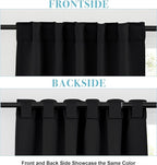 RYB HOME Small Window Curtains Blackout, Privacy Thermal Insulating Drapes - Image 2