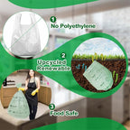 100% Certified Home Compostable Trash Bags, 55 Gallon, 1.5 Mils Extra Thick 38 - Image 3