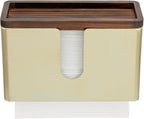 MyGift Deluxe Modern Brass Tone Metal Folded Commercial Paper Towel Holder - Image 6