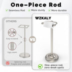 Toilet Paper Holder Stand, Brushed Nickel Toilet Paper Holder Free Standing - Image 4