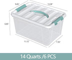 Zopnny 14 Quart Plastic Lidded Storage Bin - Image 2
