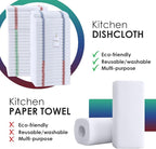 Dish Towels Set Size 15x25 Inch, 100% Cotton Soft & Absorbent Linen Kitchen - Image 2