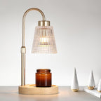 Gold Candle Warmer Lamp with Timer and Dimmer, Fragrance Electric Wax Melt by MEIXISUE