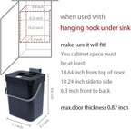 Compost Bin for Kitchen Countertop Under Sink, Bathroom Hanging Small Trash Can - Image 4