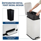 Garvee 13 Gallon Kitchen Trash Can, Stainless Steel Step Garbage Bin - Image 3
