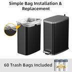 Stainless Steel Bathroom Trash Can - Image 6