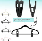 Hanger Clips Perfect for Velvet Hangers, Non-Slip Plastic Clips Pant Skirt - Image 3