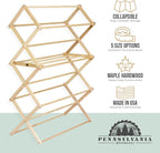 Pennsylvania Woodworks Clothes Drying Rack: Solid Maple Hard Wood Laundry Rack - Image 7